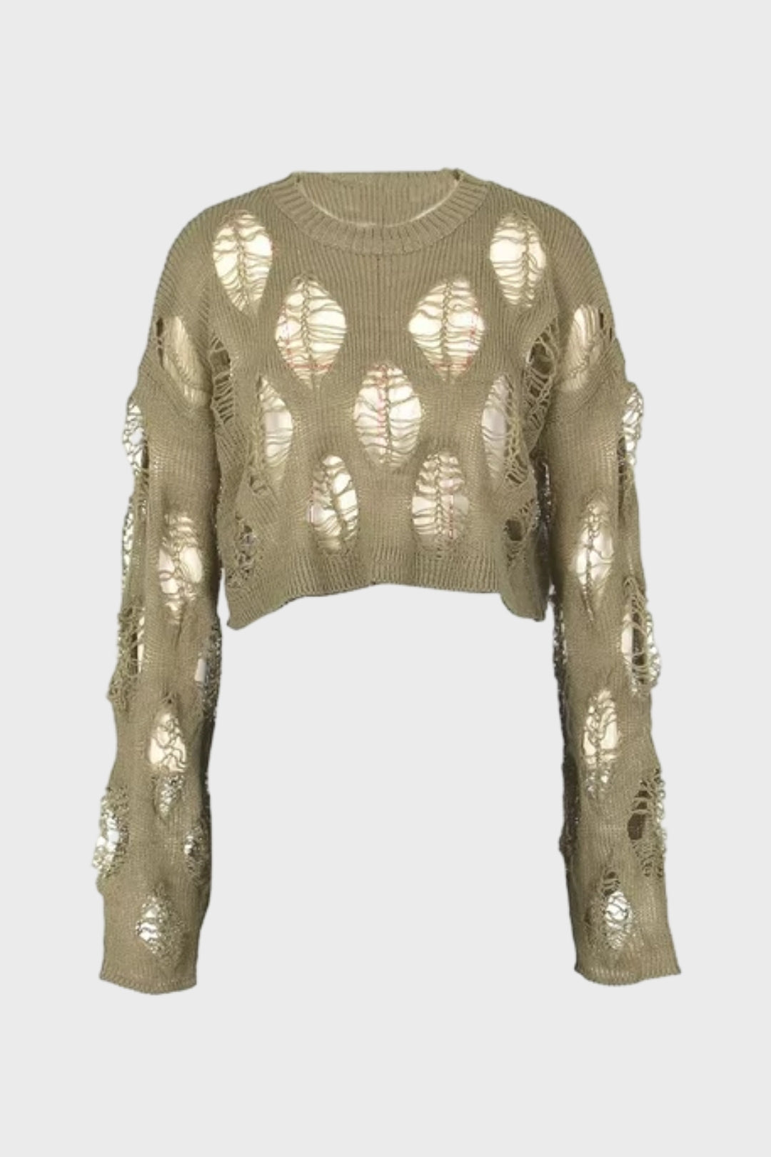 Crochet Sweater Long Sleeve Hollow Out Knit Top