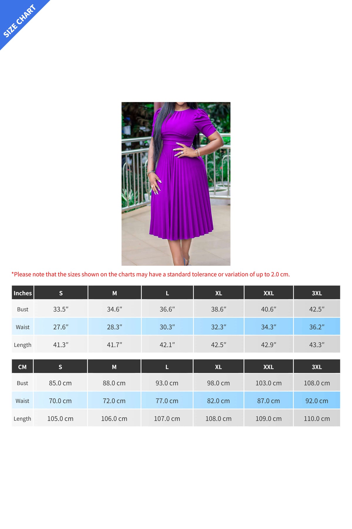 High Waist Pleated Dress