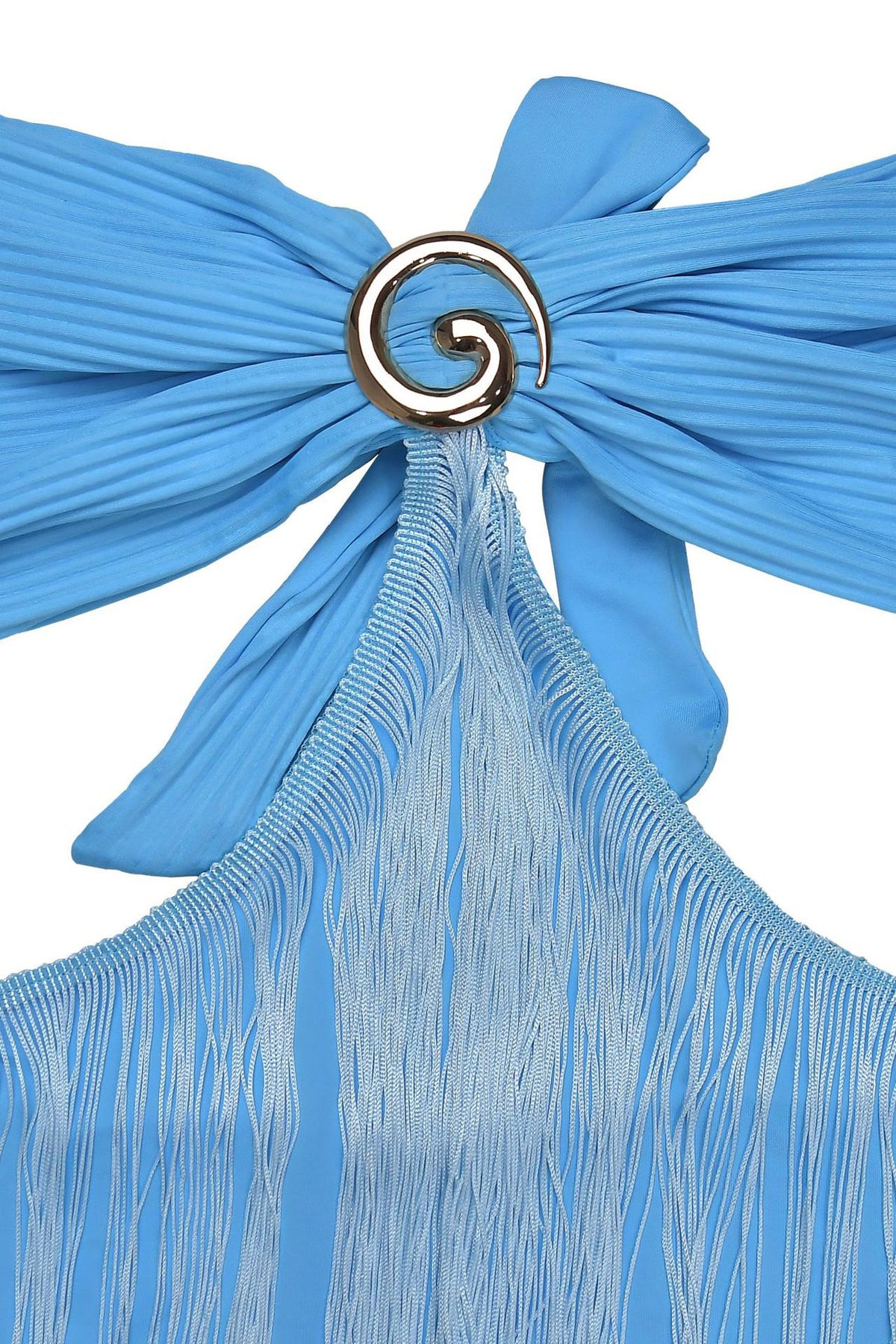 Strapless O-Ring Cutout Fringe Mini Dress