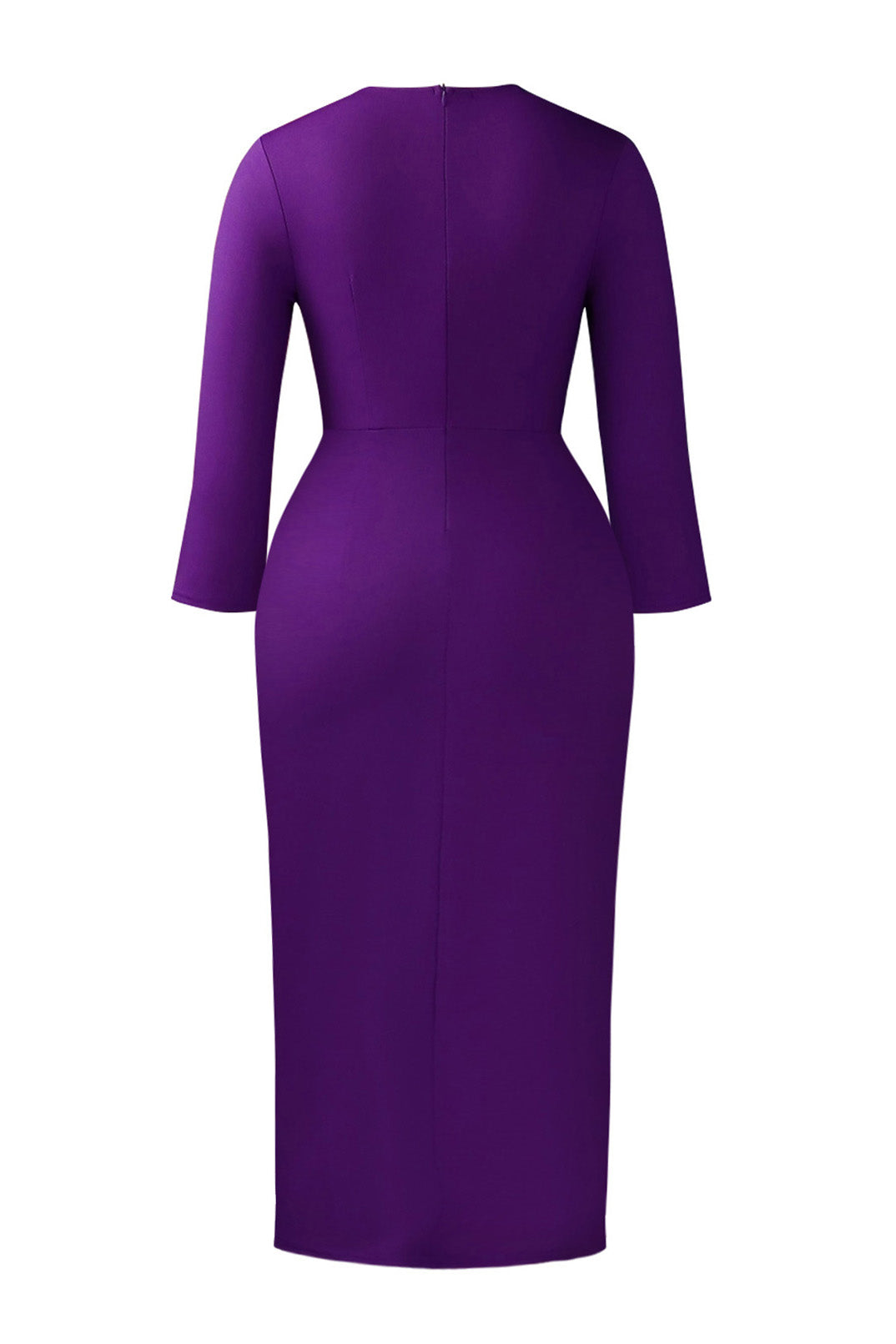 3D Floral Ruffle Pencil Midi Dress
