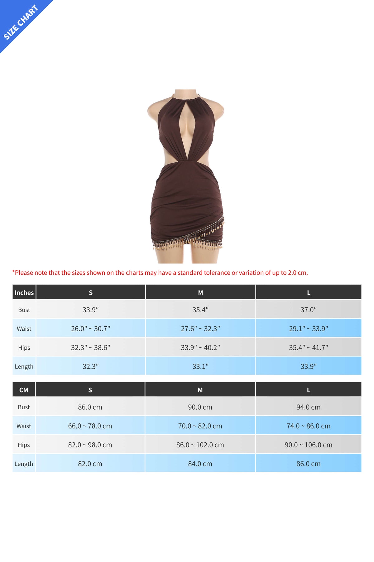 Cutout Halter Beaded Fringe Mini Dress