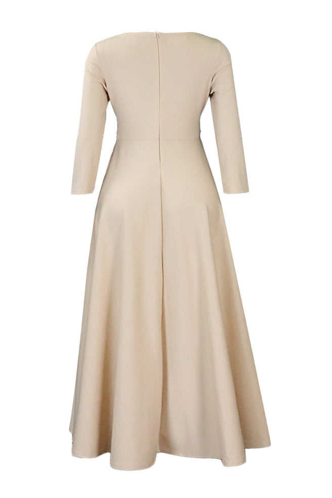 Elegant Tie-Waist A-Line Maxi Dress
