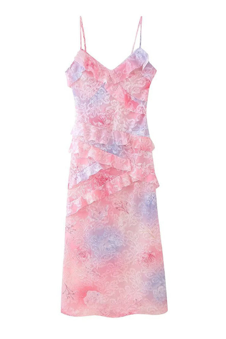 Floral Chiffon Maxi Dress