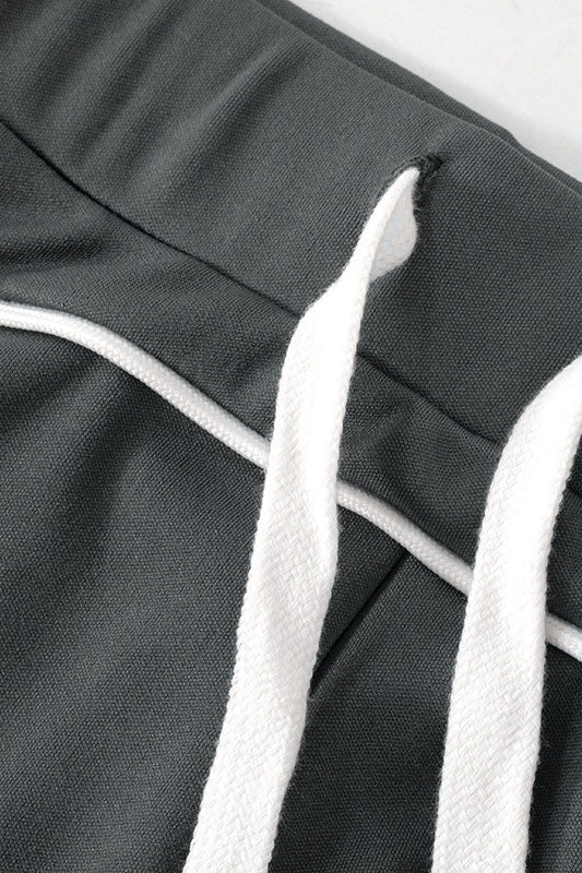 Zip-up Long Sleeve Drawstring Low Rise Pant set