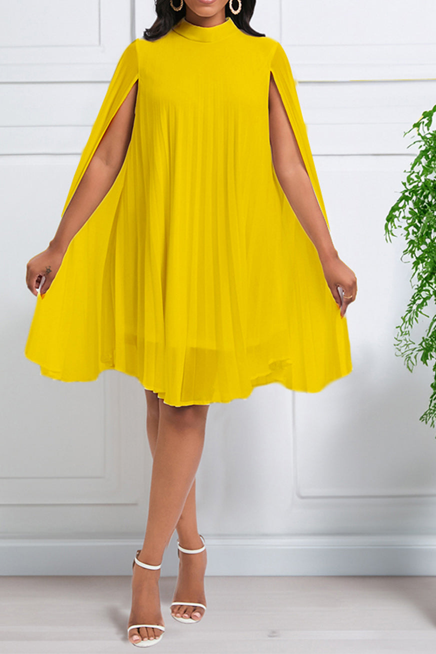 Pleats All Day Batwing Dress