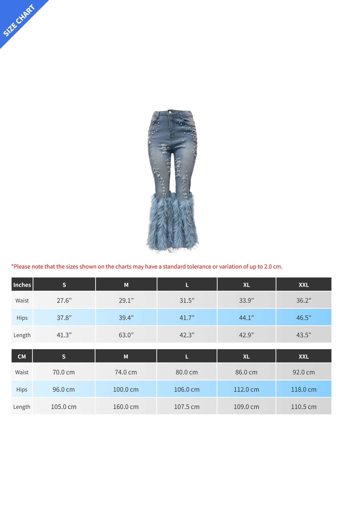Feather Detail Ripped Denim Jeans