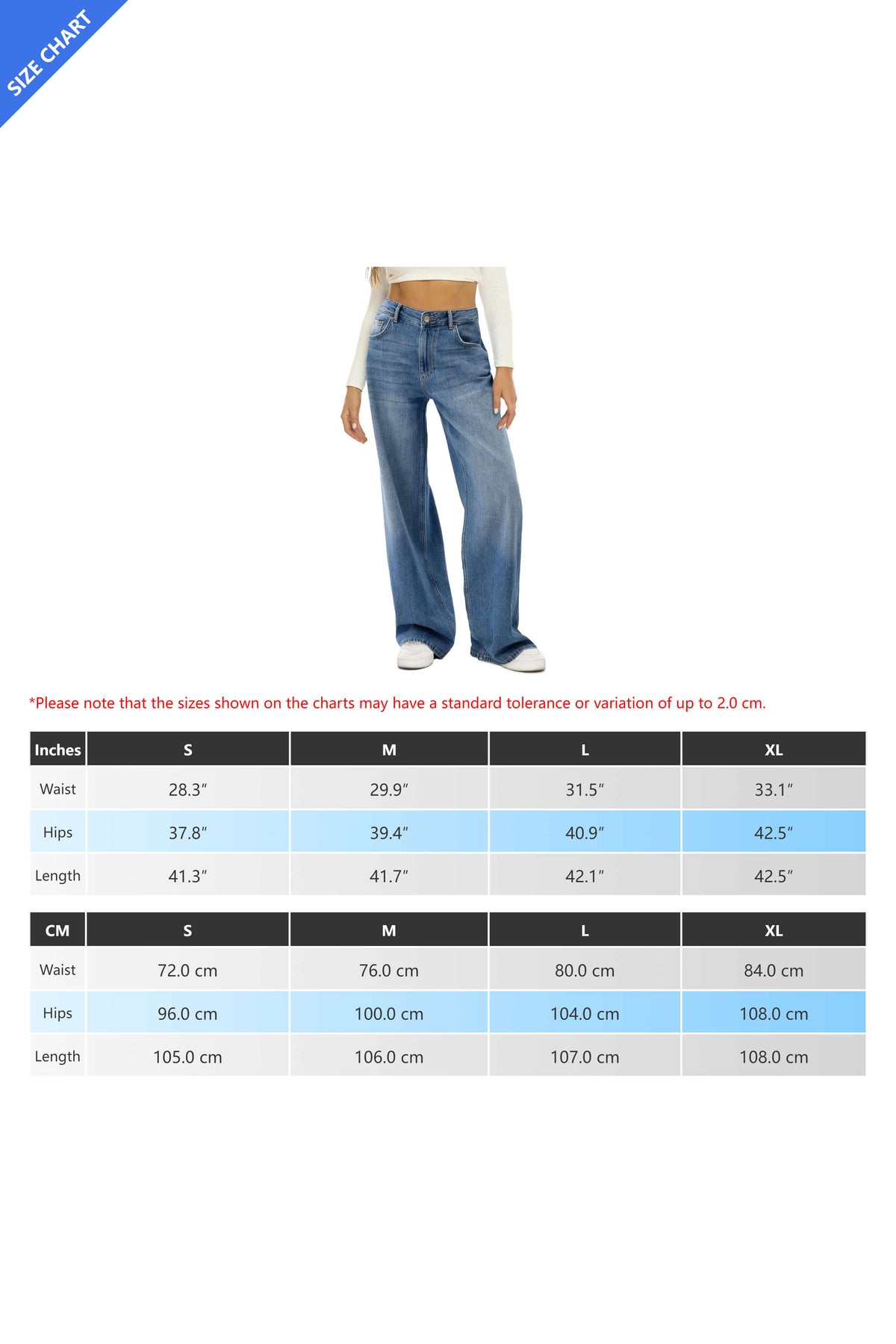 Classic High Waist Straight Denim Pants