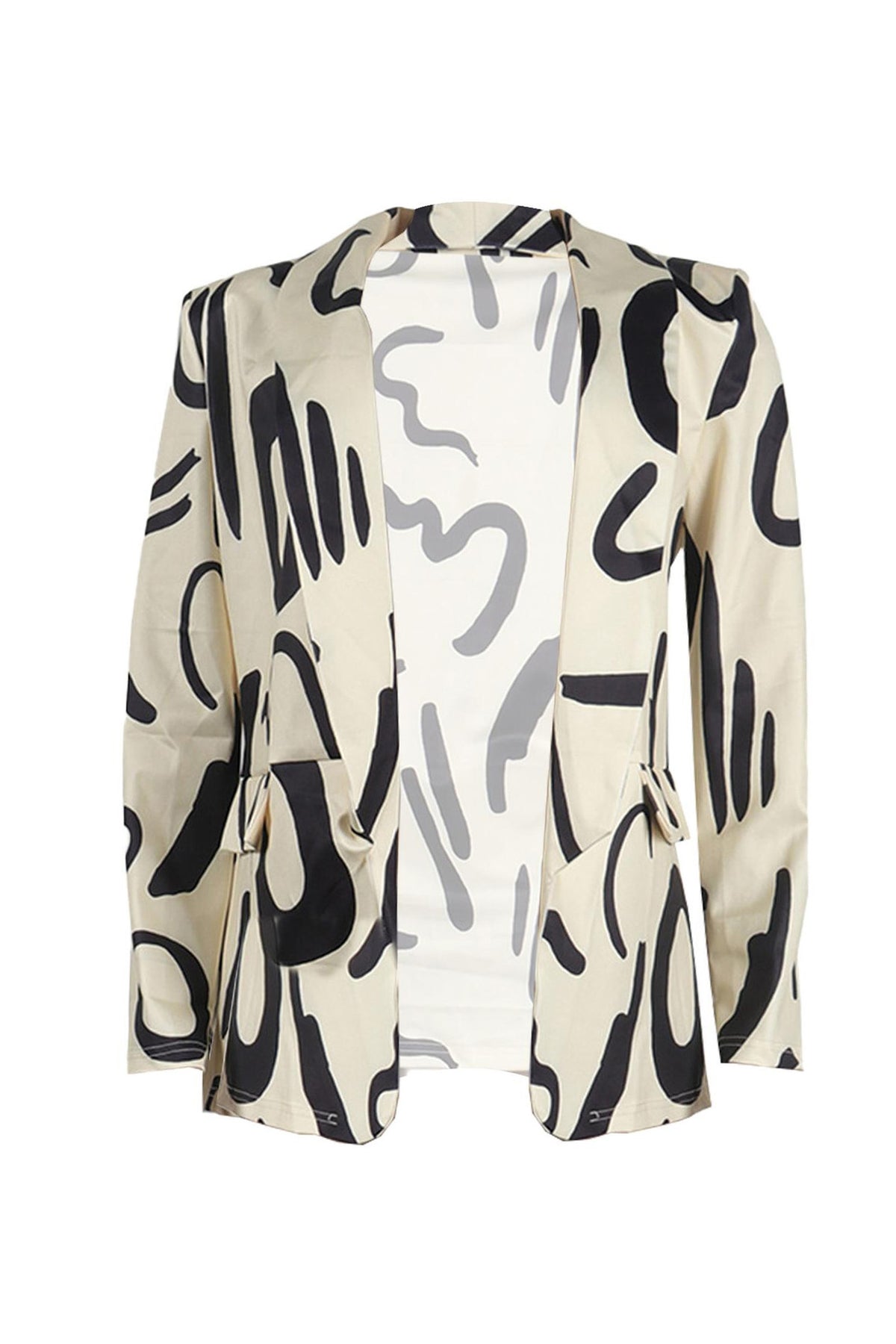 Fitted Long Sleeve Blazer Coat