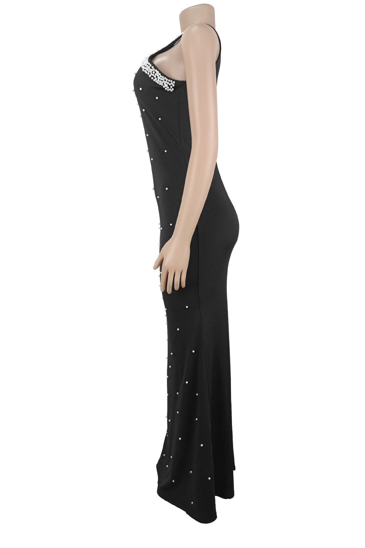 Embellished Halter Maxi Gown
