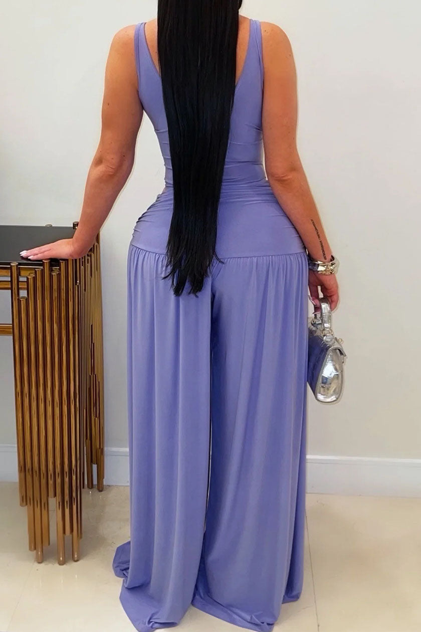 Embellished Cutout Wide Leg Jumpsuit