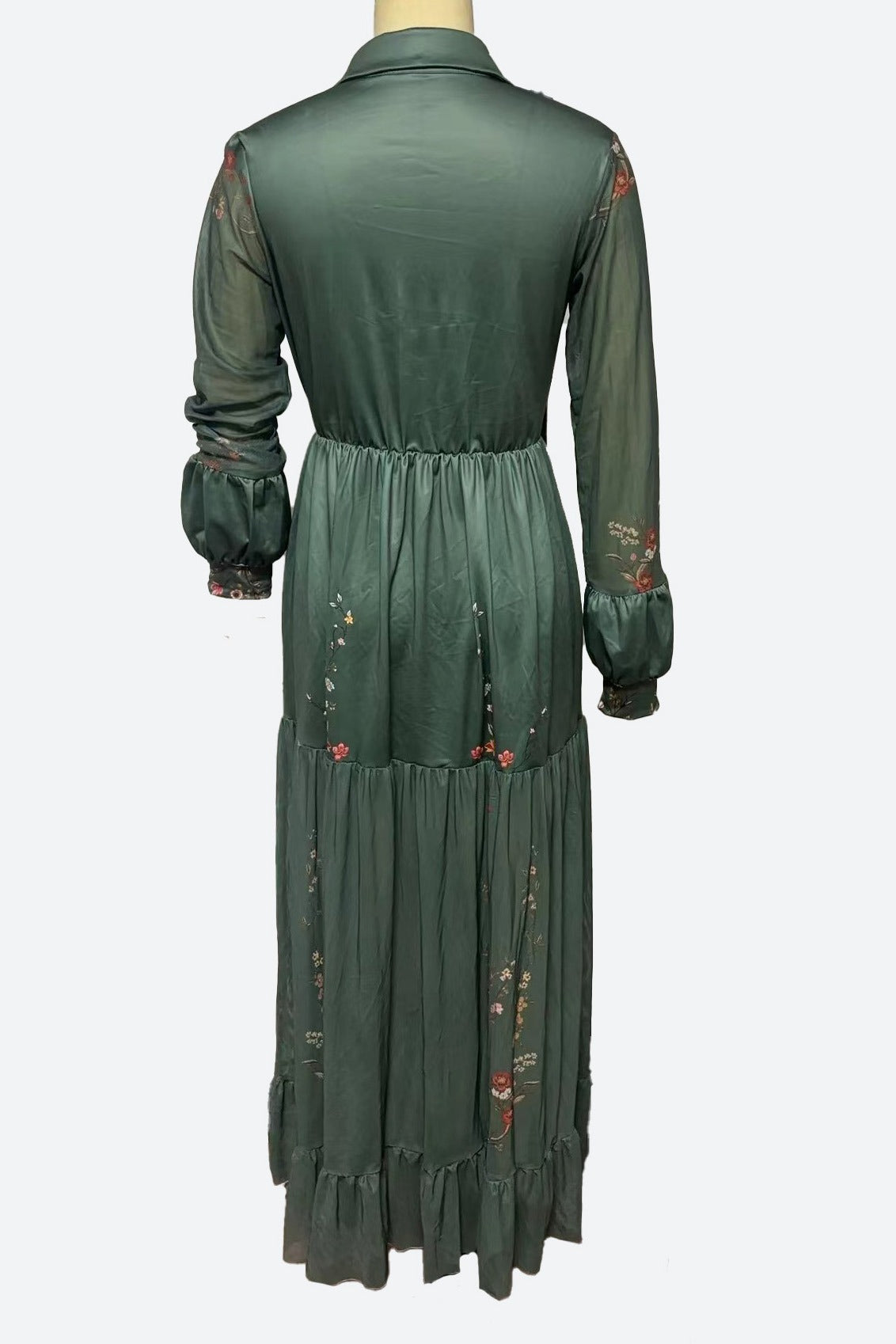 Long Sleeve Printed Maxi Dress