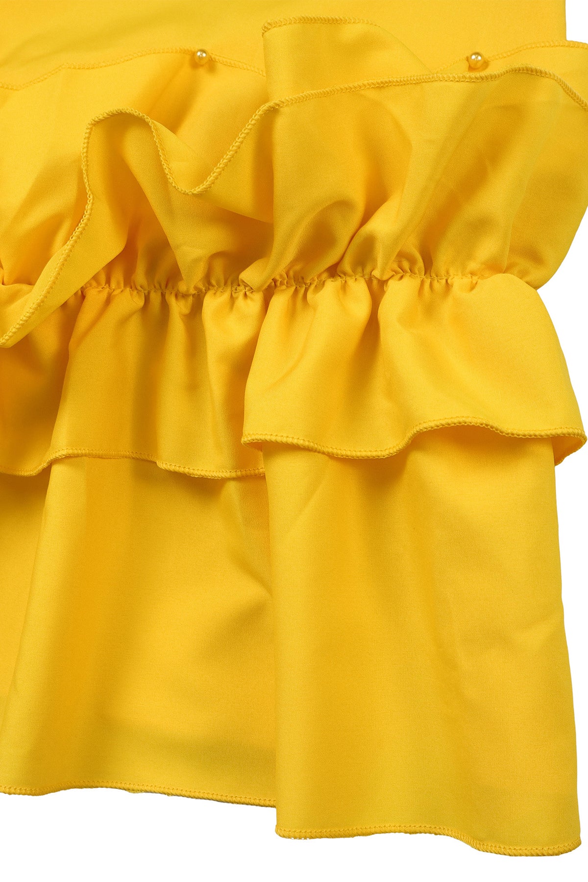 Ruffle Hem Flare Sleeve Maxi Dress