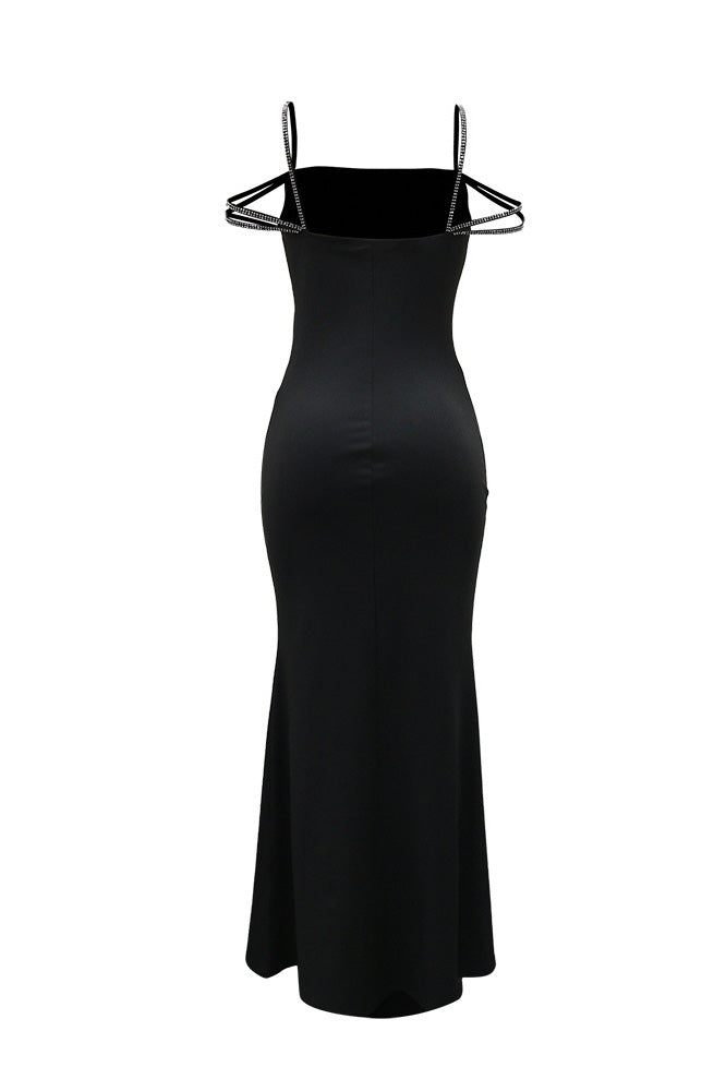 Sexy Rhinestone Cami Party Maxi Dress