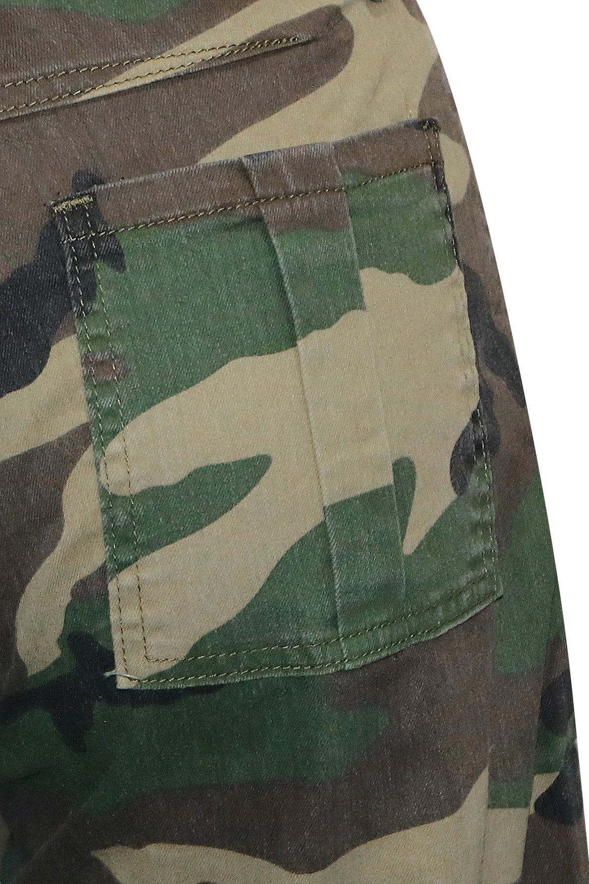 Camo Asymmetrical Skirt Overlay Wide Leg Pants