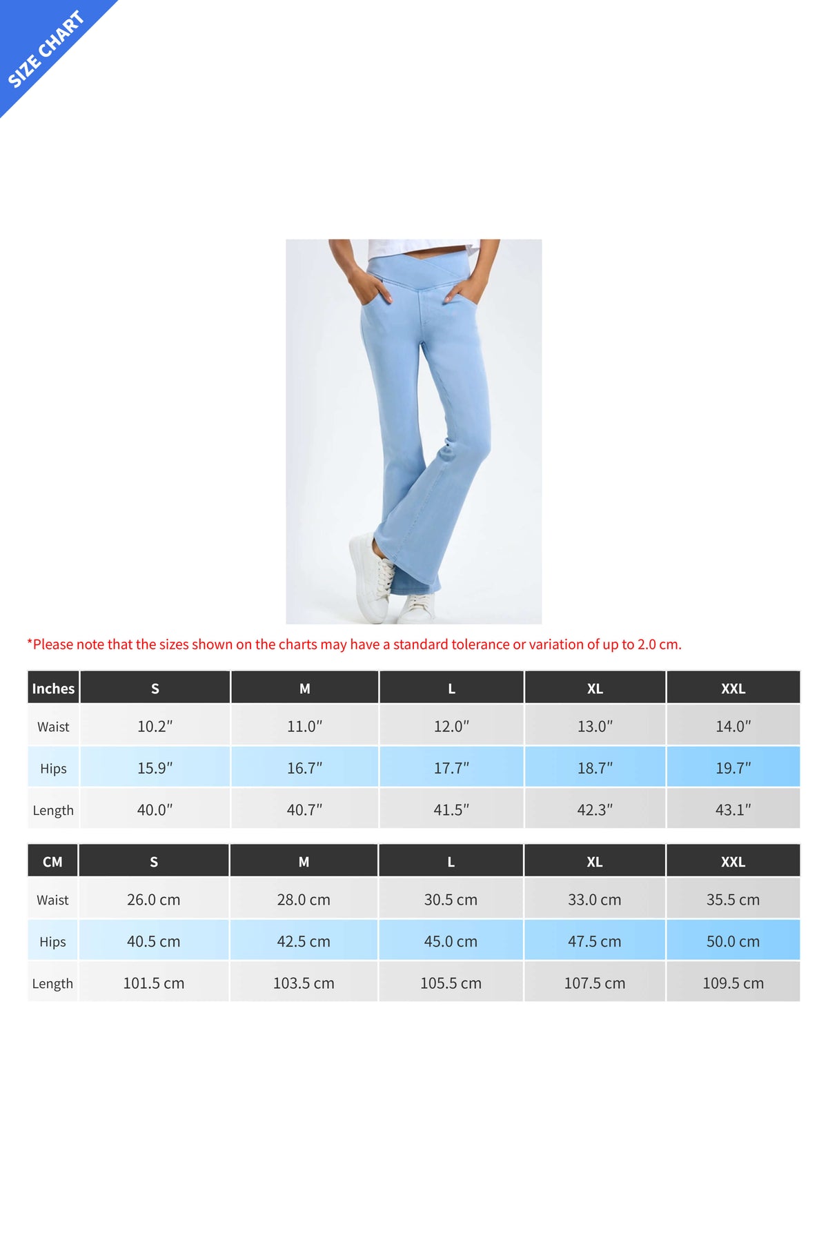 High-Stretch Crossover Flare Yoga Jeans