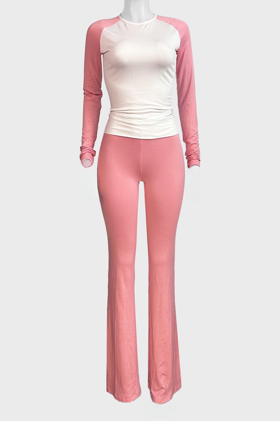 High Waist Slim Fit Two Piece Pants Set