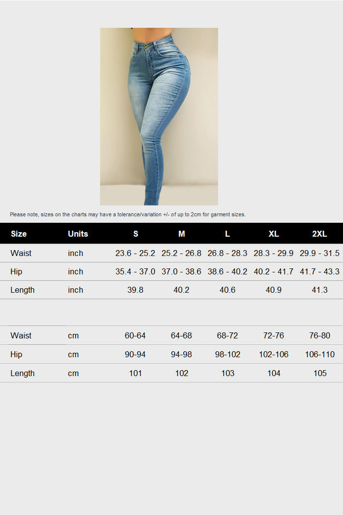 High Waist Stretch Slim Fit Skinny Jeans