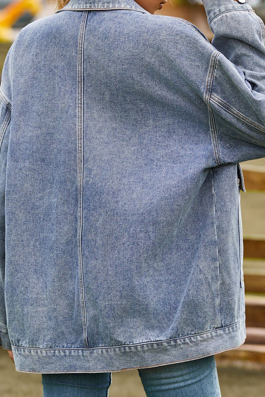 Oversized Drop Shoulder Denim Jacket