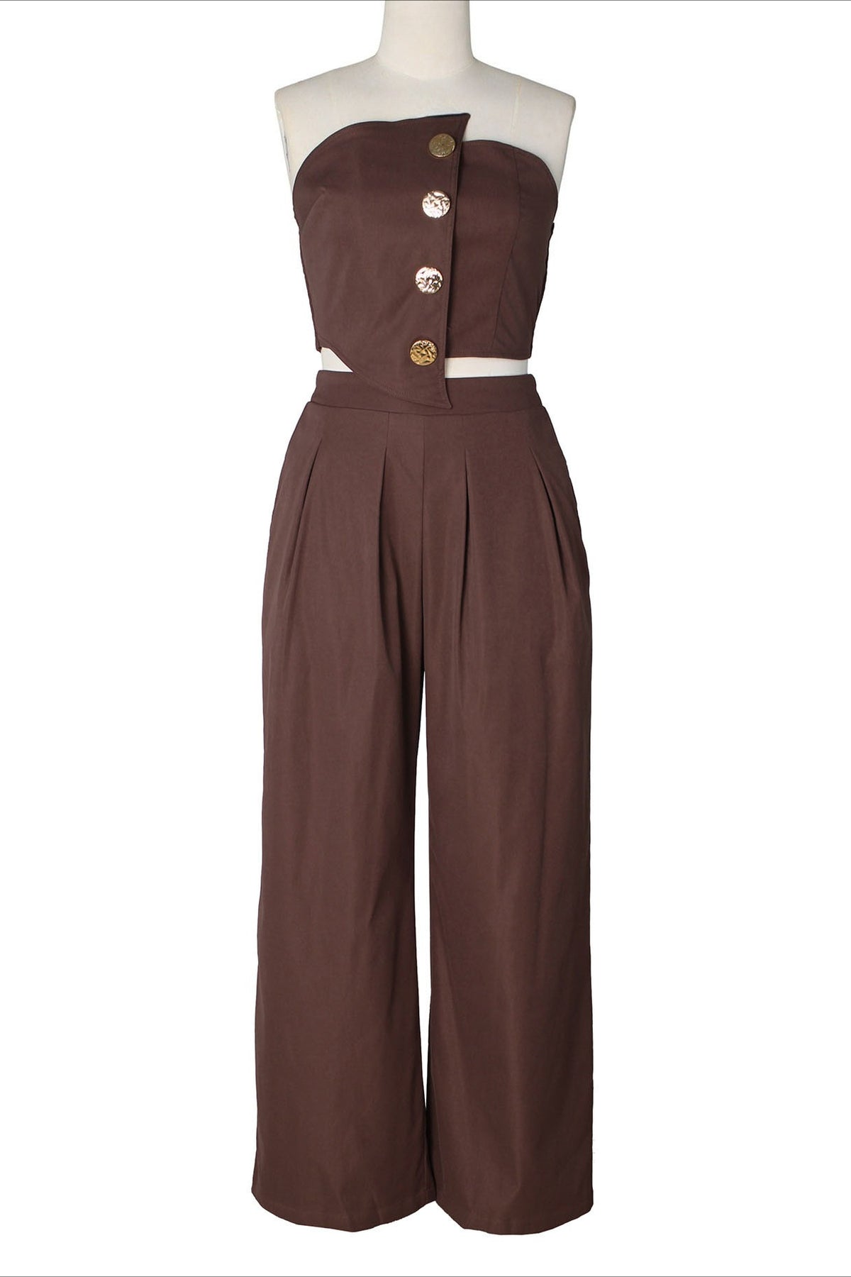 Asymmetrical Bandeau Pant Set