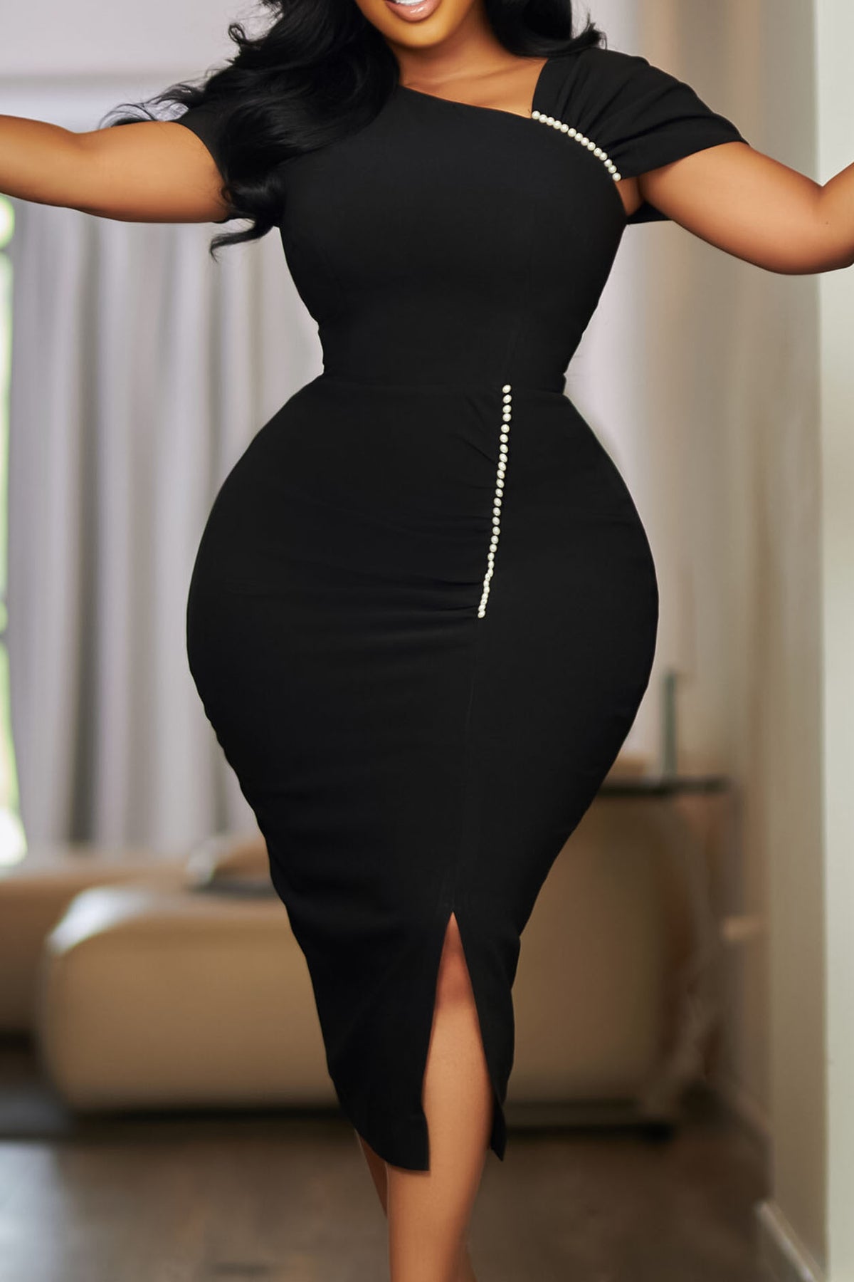 High-waist Bodycon Pencil Dress