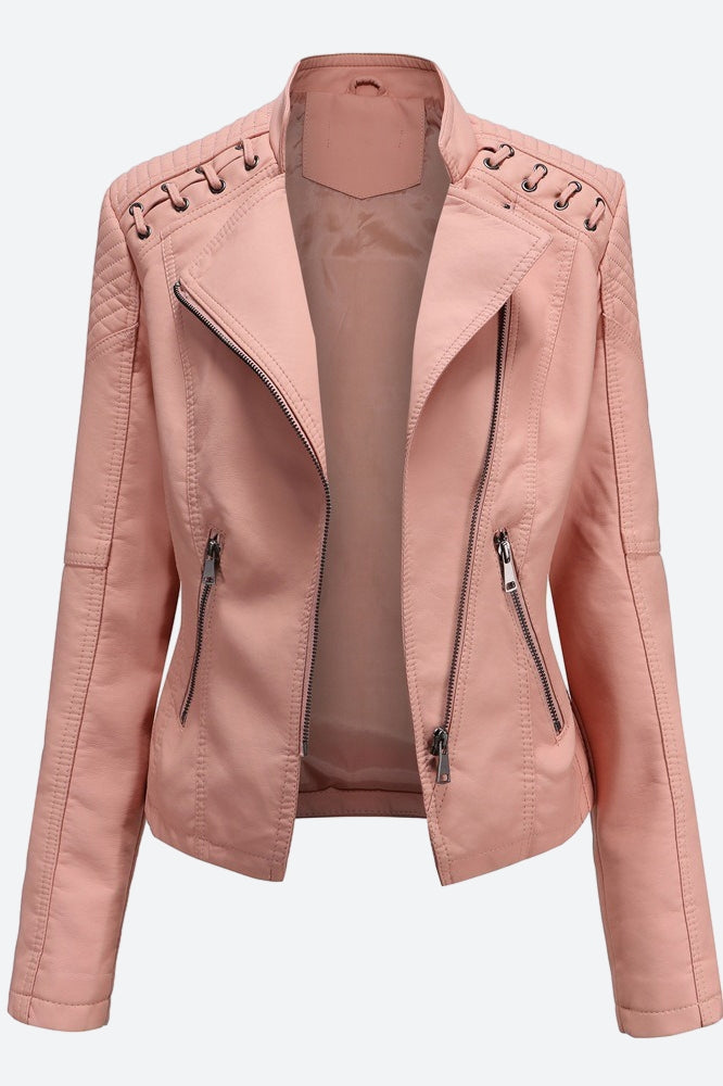 Women Classic Leather Jacket