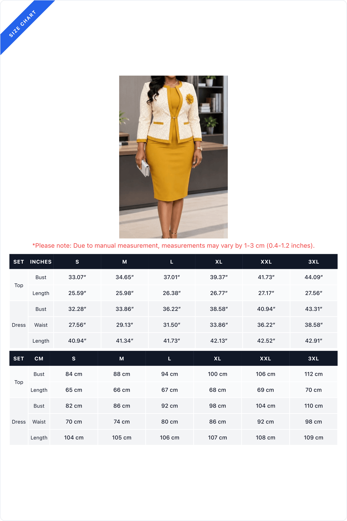 Contrast-Trim Jacket & Sheath Dress Set