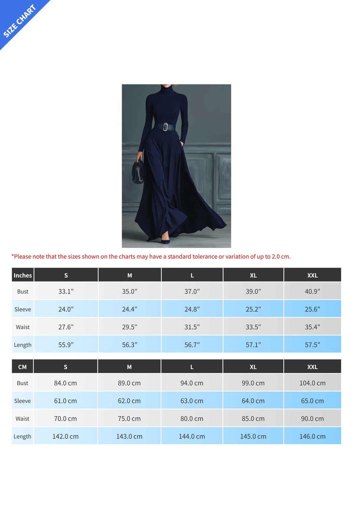 Long Sleeve High Neck Waist Tie Maxi Dress