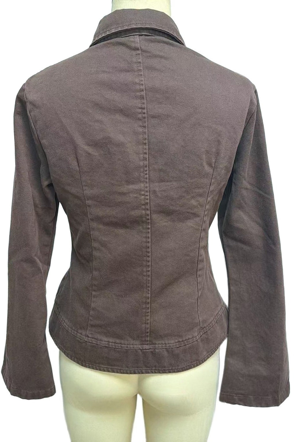 Fitted Zip-Front Utility Jacket