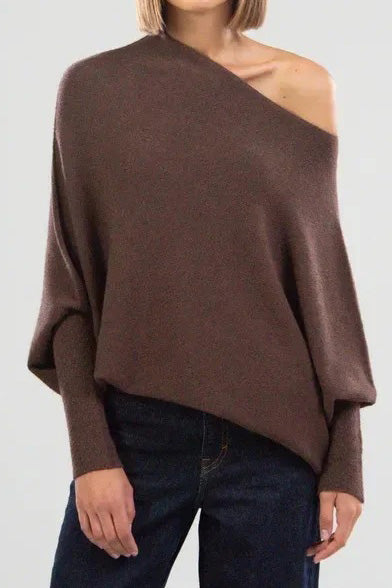 Solid Crew Neck Long Sleeve Top