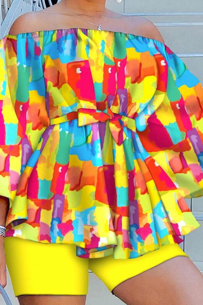 Off The Shoulder Tops and Shorts Sets