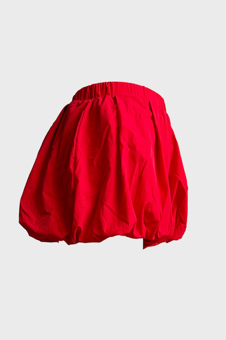 Bubble High Waist Puffy Pleated Shorts