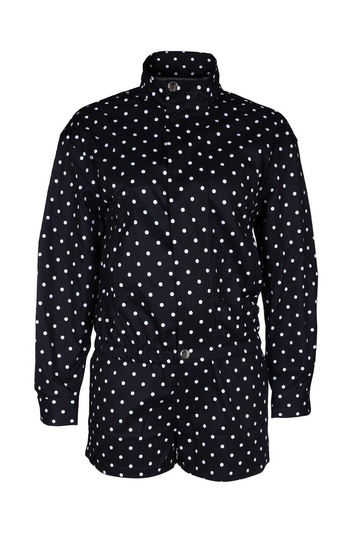 Polka Dot Zip-Up Jacket & Shorts Set