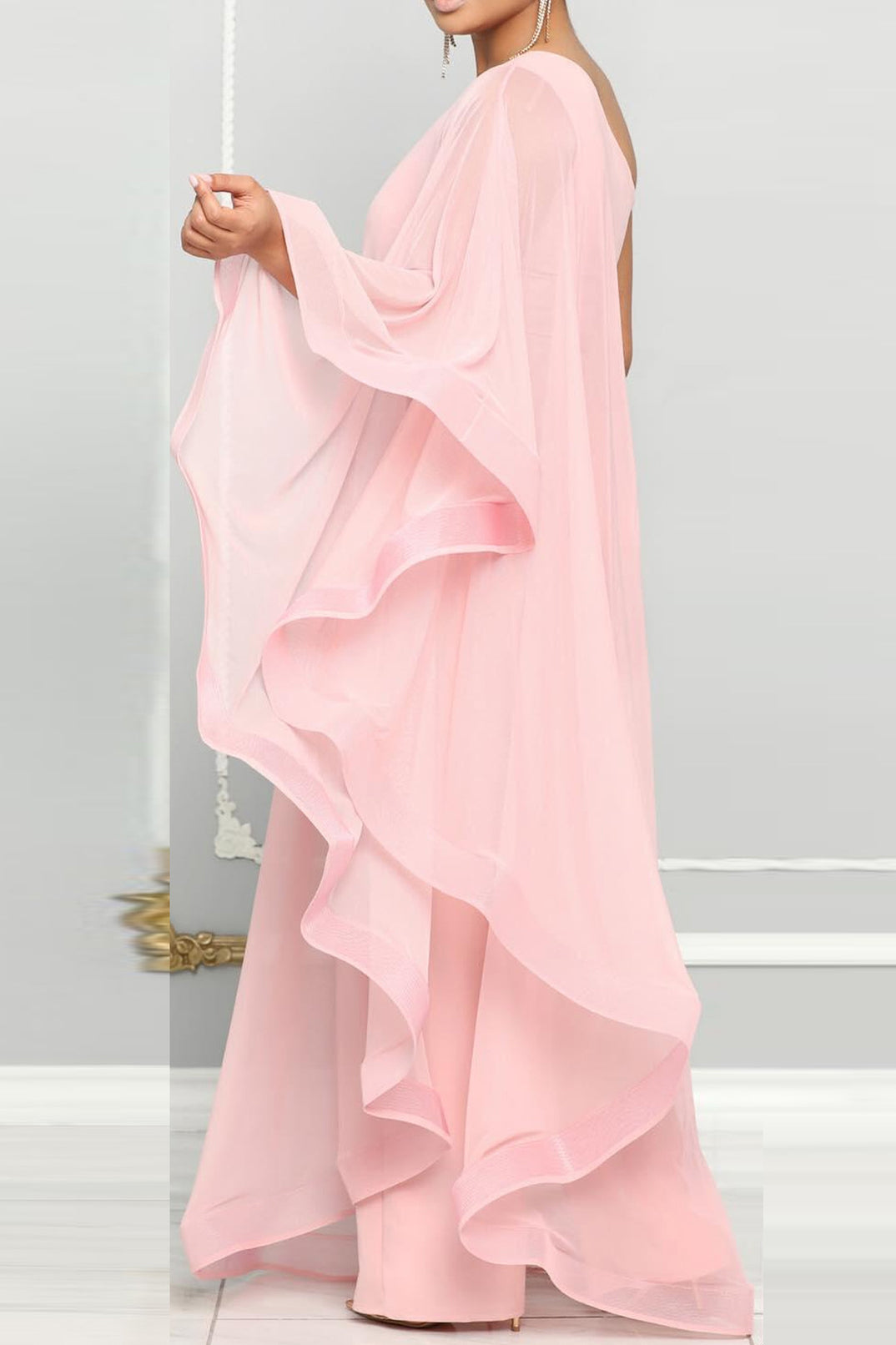 One Shoulder Batwing Jumpsuits