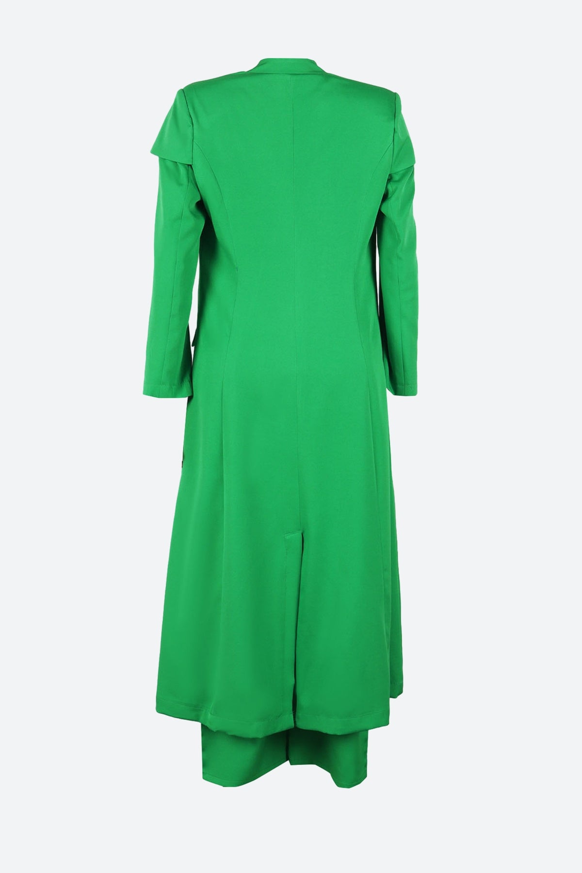Solid Color Notch Lapel Long Suit Two-Piece Set