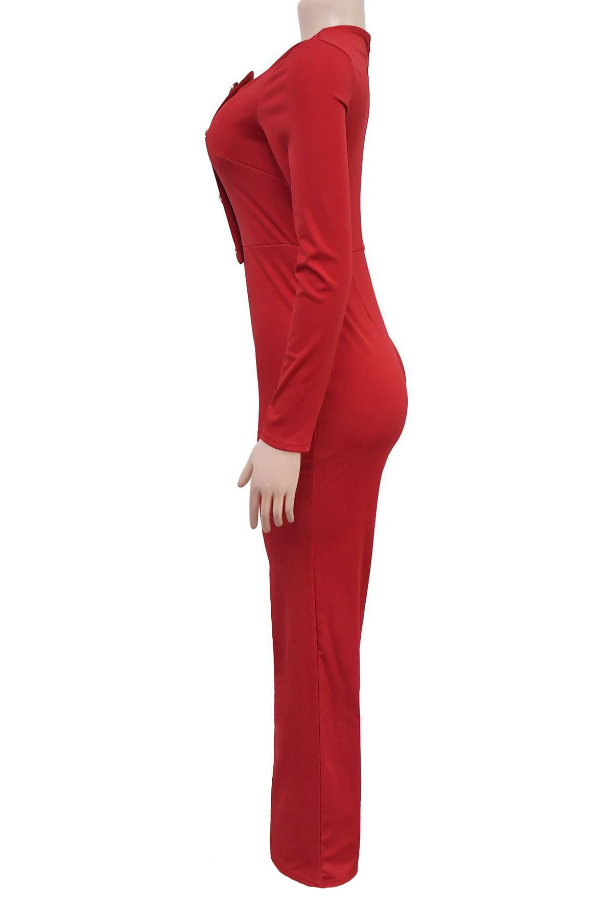 Asymmetrical Tailored Wide-Leg Jumpsuit