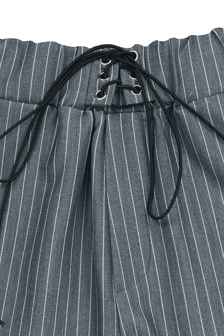 Striped Tie Front Shirt & Shorts Set