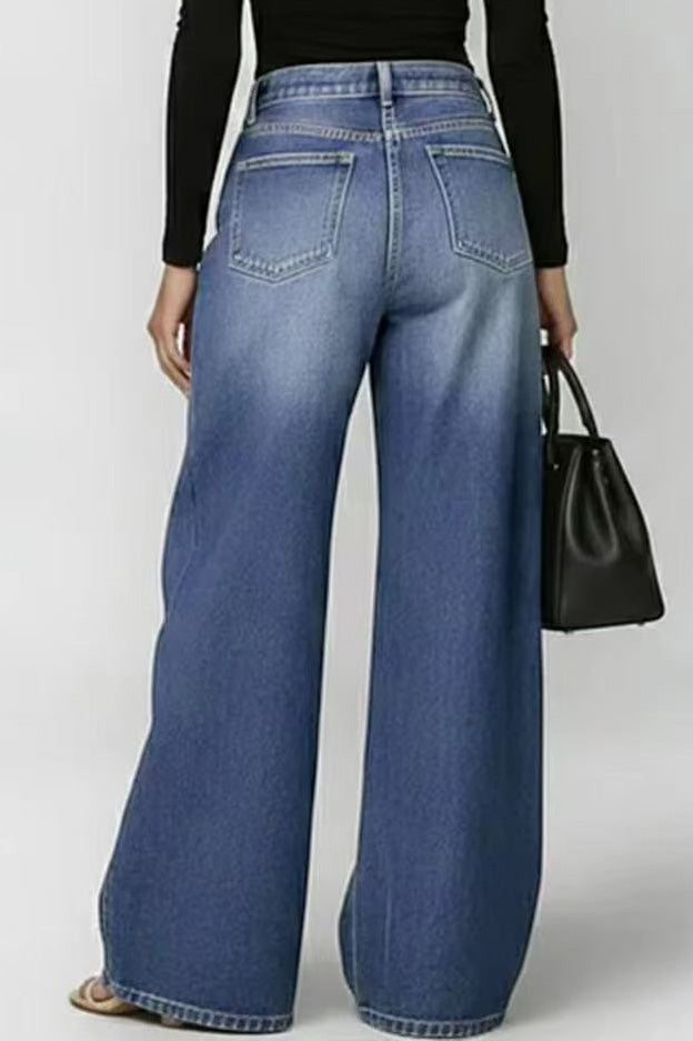 Statement Grommet Wide Leg Jeans