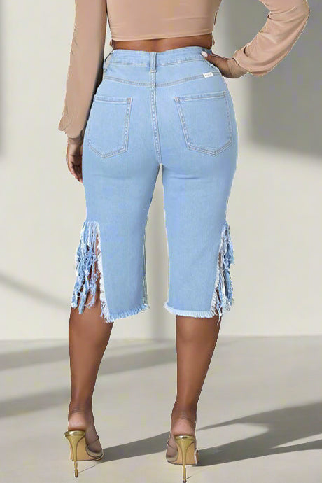 Ripped High Waist Jeans