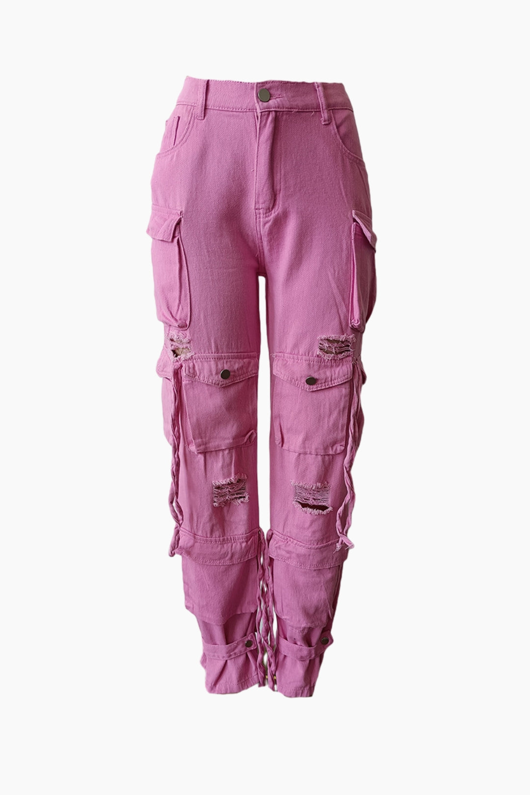 Ripped Wide-leg Jeans