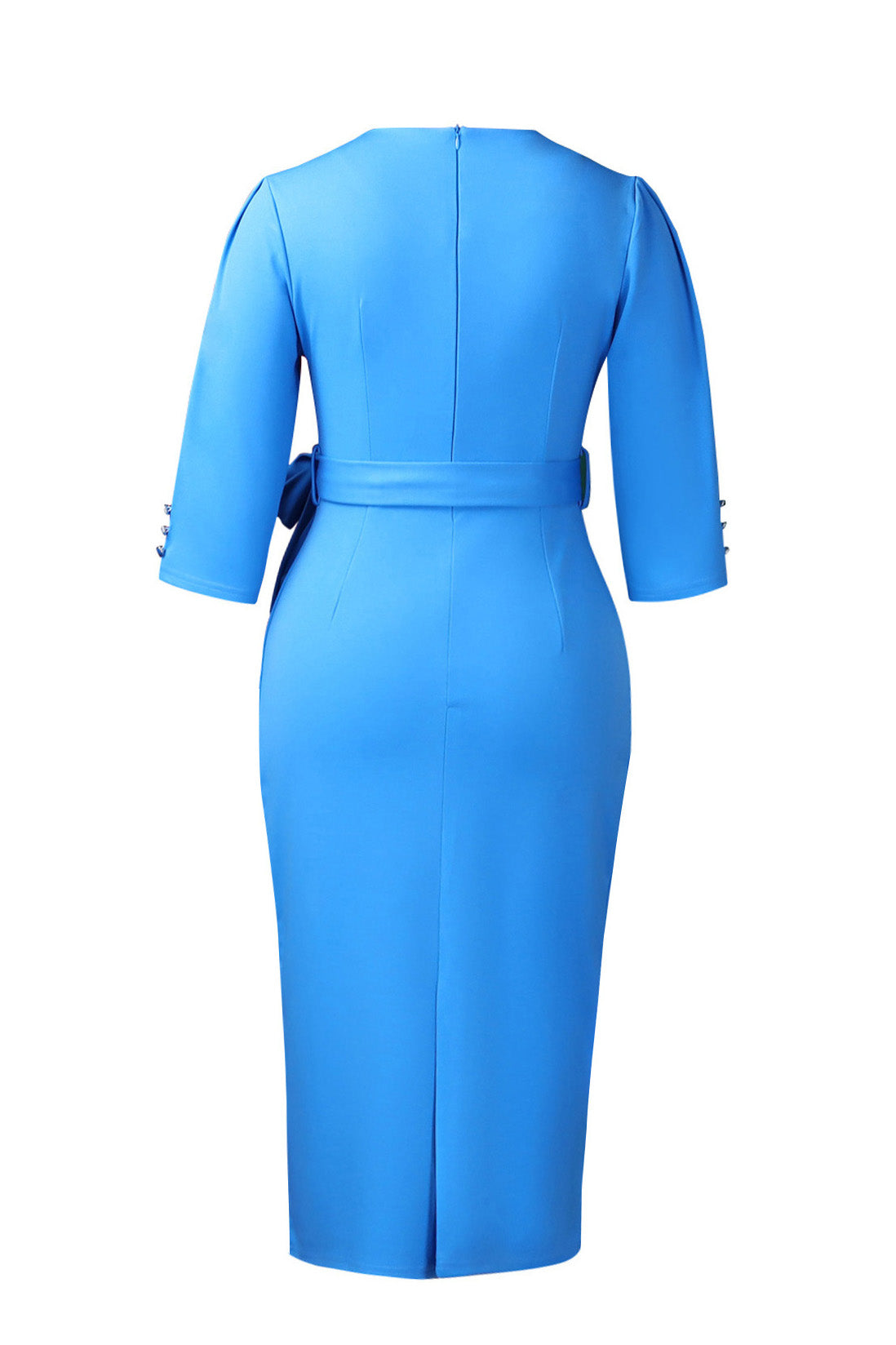 Elegant V-Neck Bodycon Maxi Dress