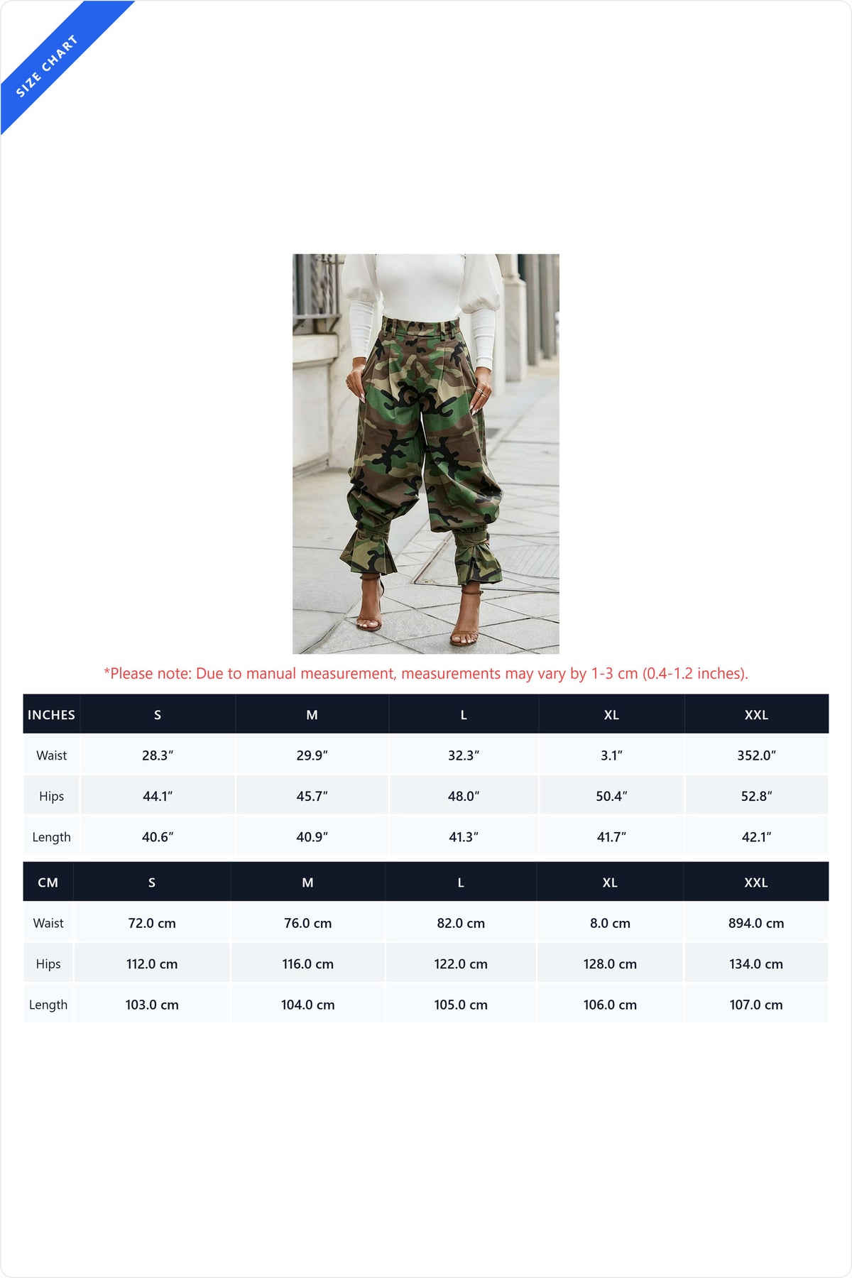 High-Waisted Ankle-Tie Baggy Utility Pants