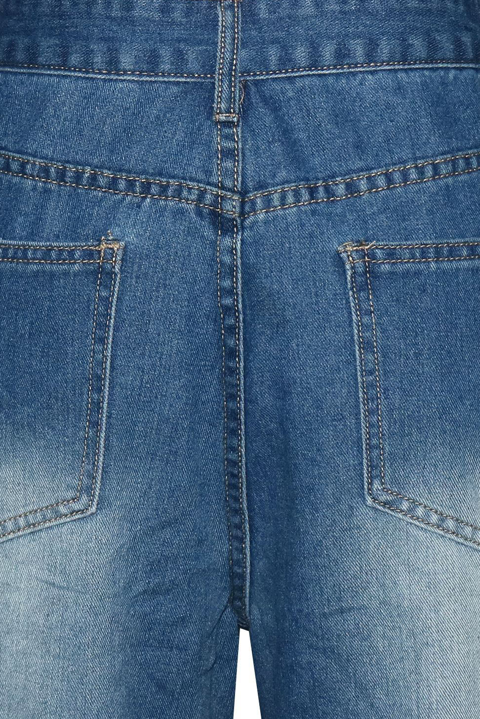Distressed Wide-Leg Jeans