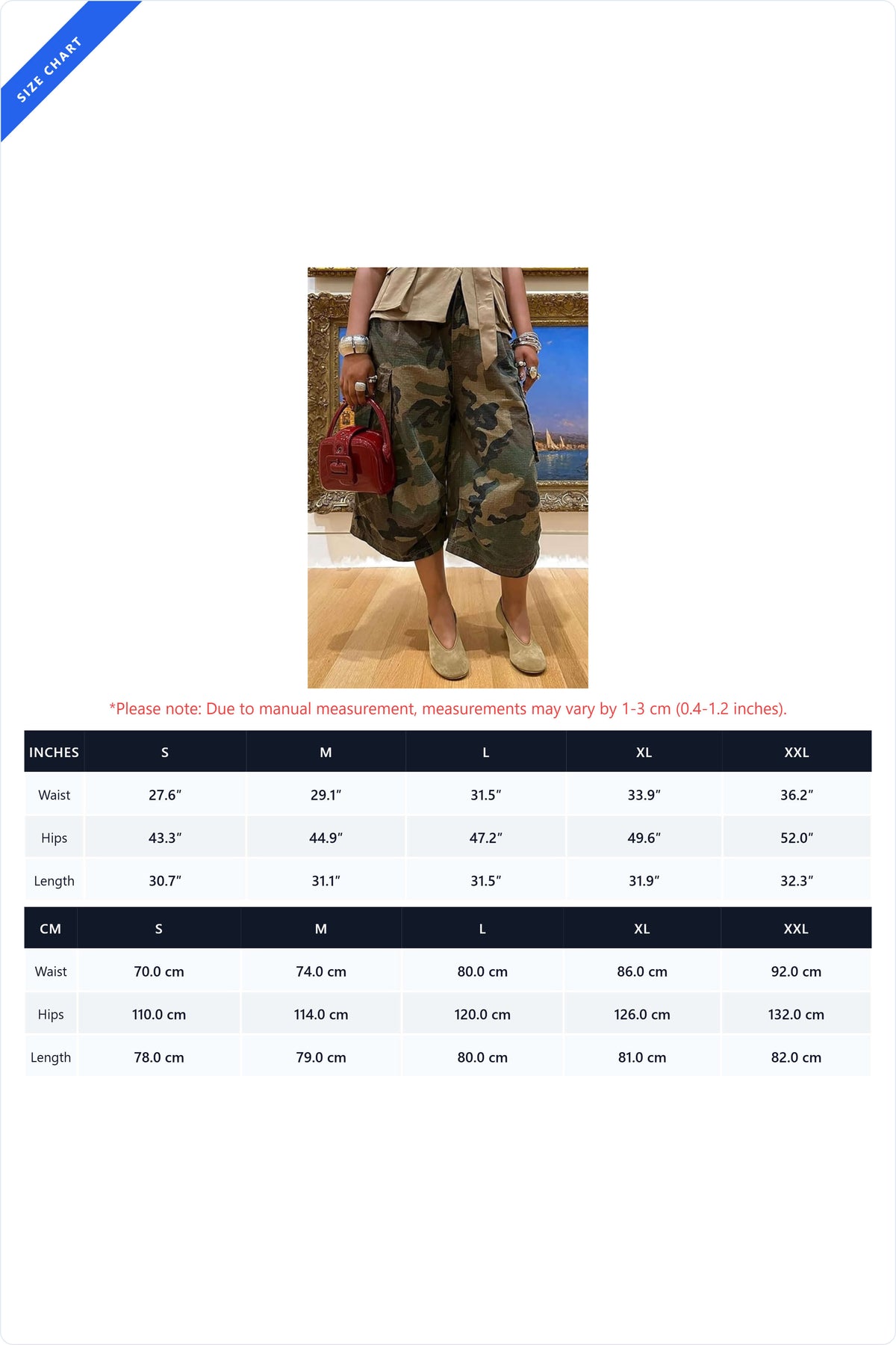 Baggy Cropped Utility Cargo Pants