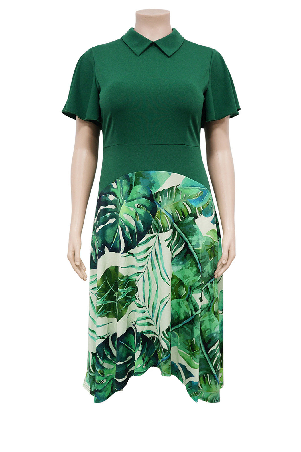 Plus Size Floral Fit & Flare Dress