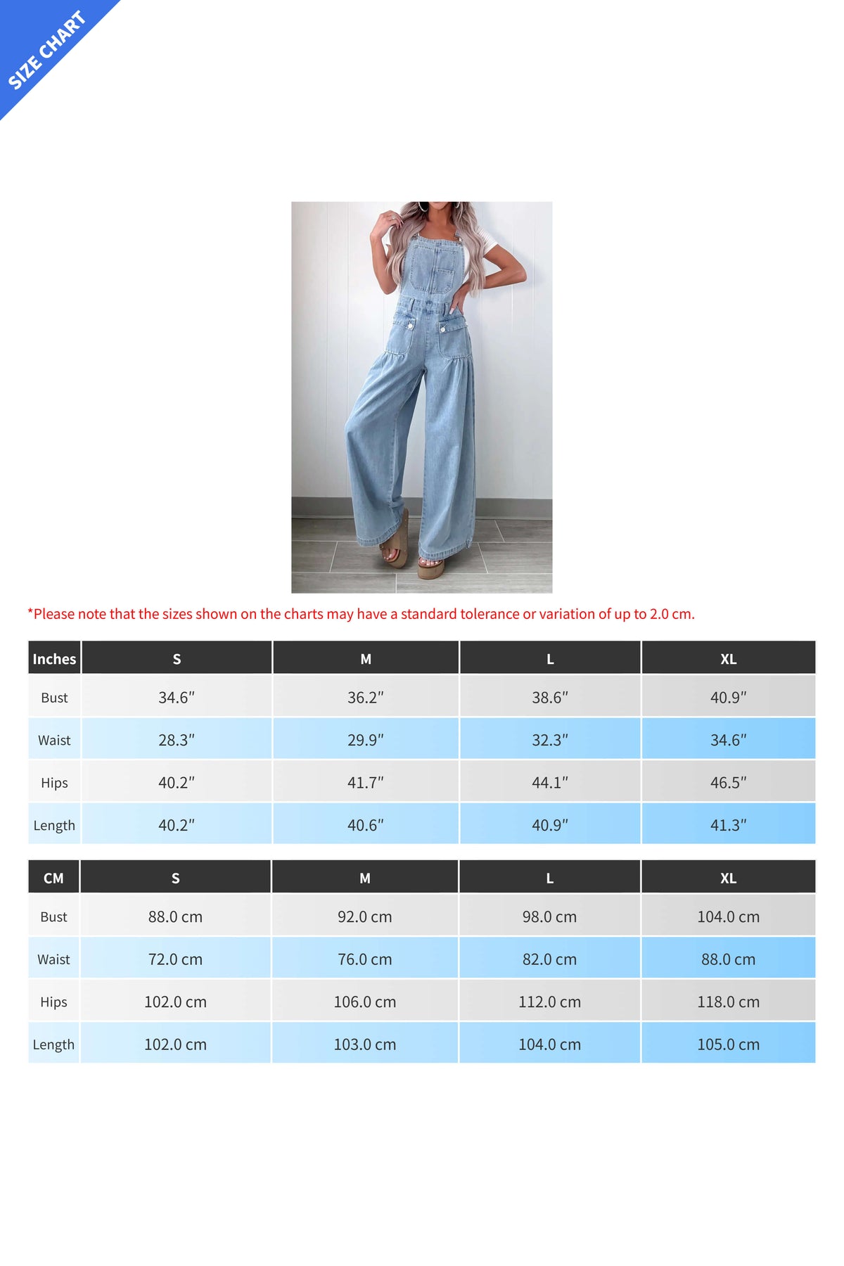 Loose Fit Denim Jumpsuit with Straps