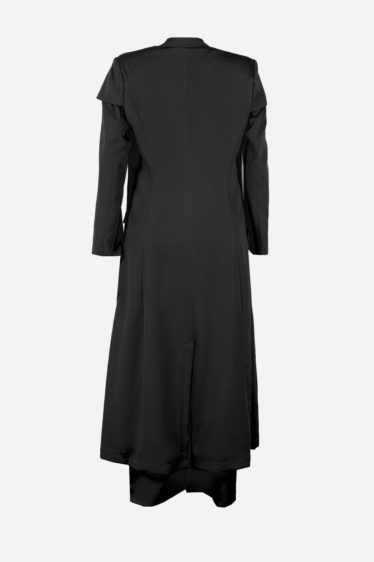 Solid Color Notch Lapel Long Suit Two-Piece Set