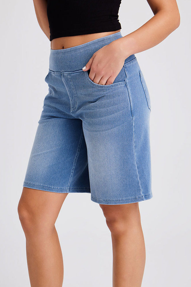 High-Stretch Fitness Bermuda Shorts
