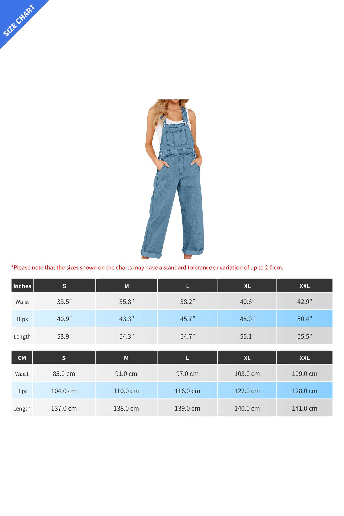 Adjustable Tie-Strap Wide Leg Denim Overall
