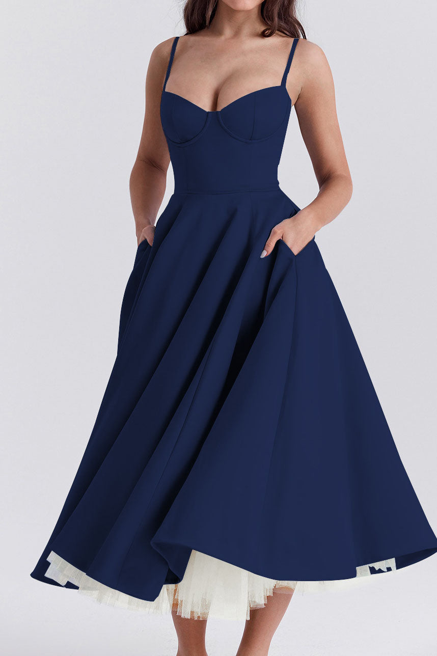 Luxury Spaghetti Strap Princess Dress