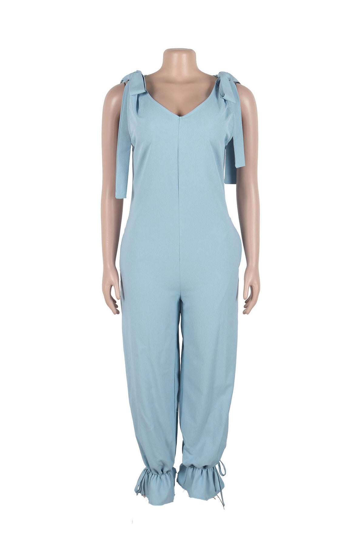 Bandage Casual Style Loose Jumpsuit